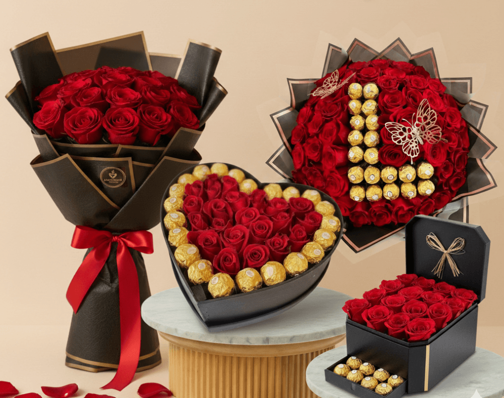 Best Romantic Gift Combos with Flowers and Chocolates in Jordan