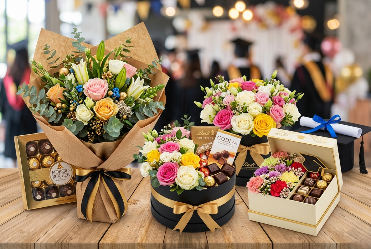 Top Graduation Flowers and Chocolates Amman | Red Roses Flower