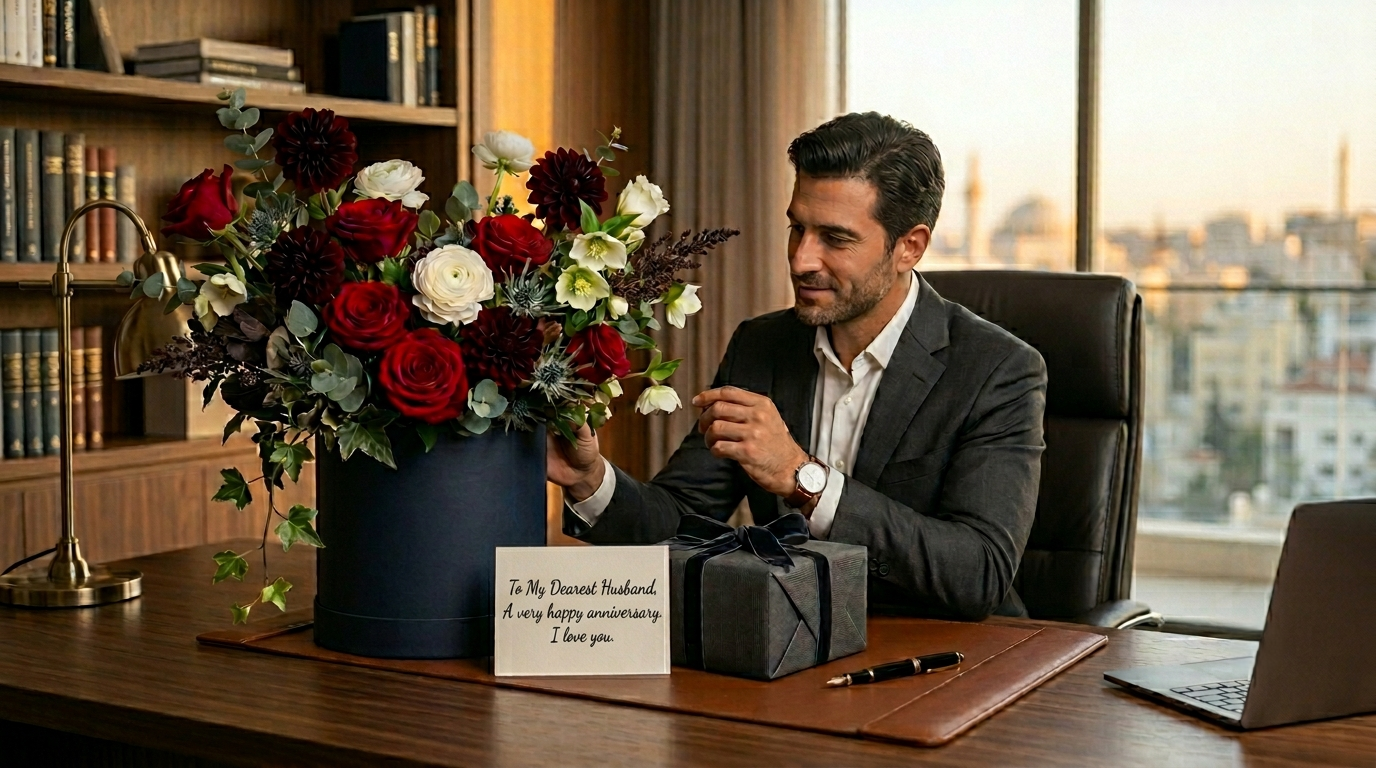 Anniversary Flowers for Husband in Jordan | Red Roses Flower