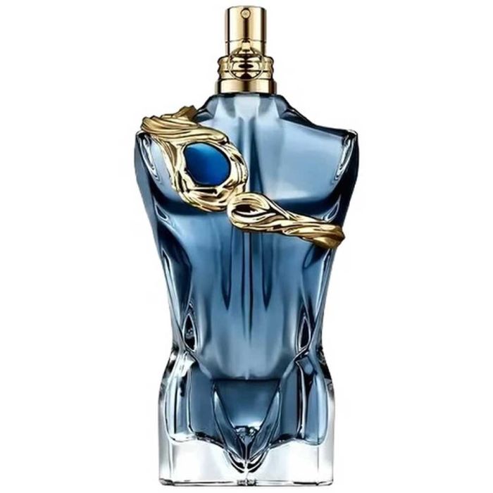 Le Beau Narcisse Perfume, Jean Paul Gaultier sculpted blue Eau de Parfum bottle with gold scarf, Amman delivery