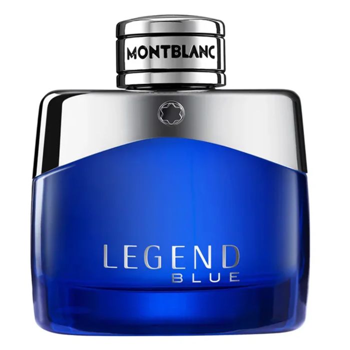 Legend Blue Perfume, Montblanc transparent blue lacquer Eau de Parfum bottle, 50ml or 100ml, Amman delivery